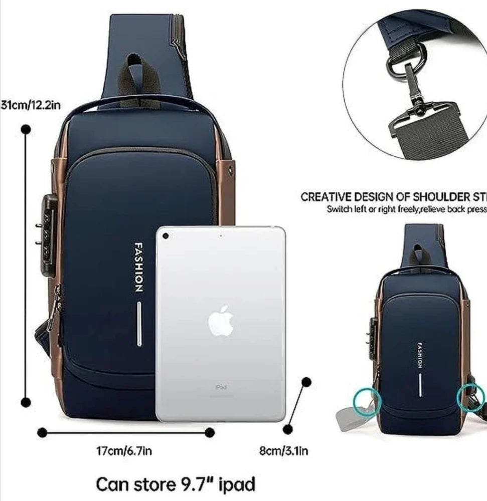 PU Leather Unisex Crossbody Sling Bag