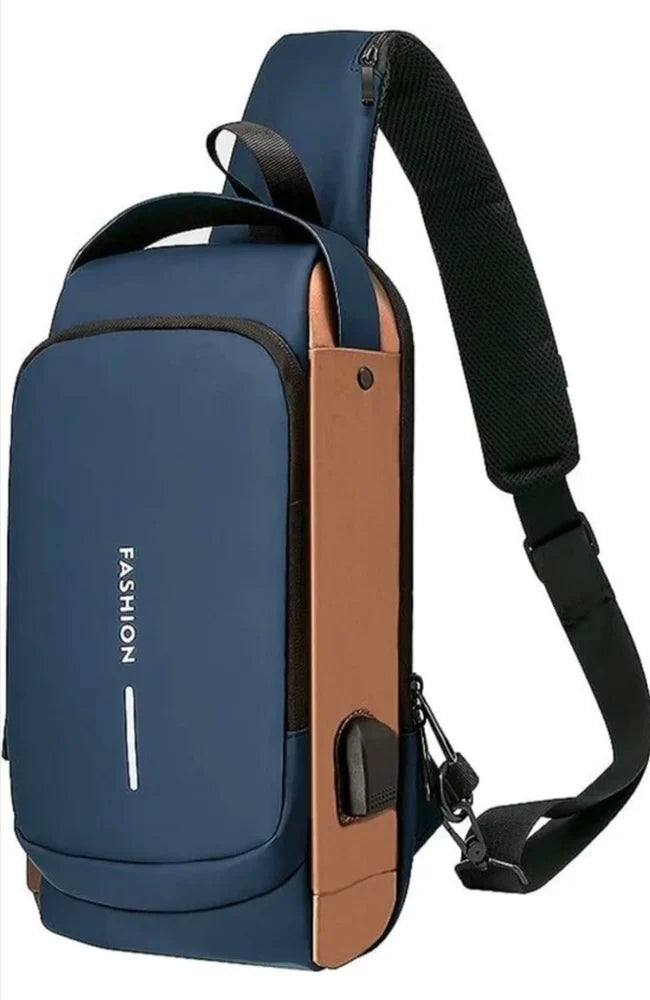 PU Leather Unisex Crossbody Sling Bag