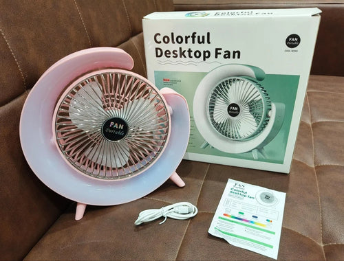 Colourful desktop fan, 300 mm